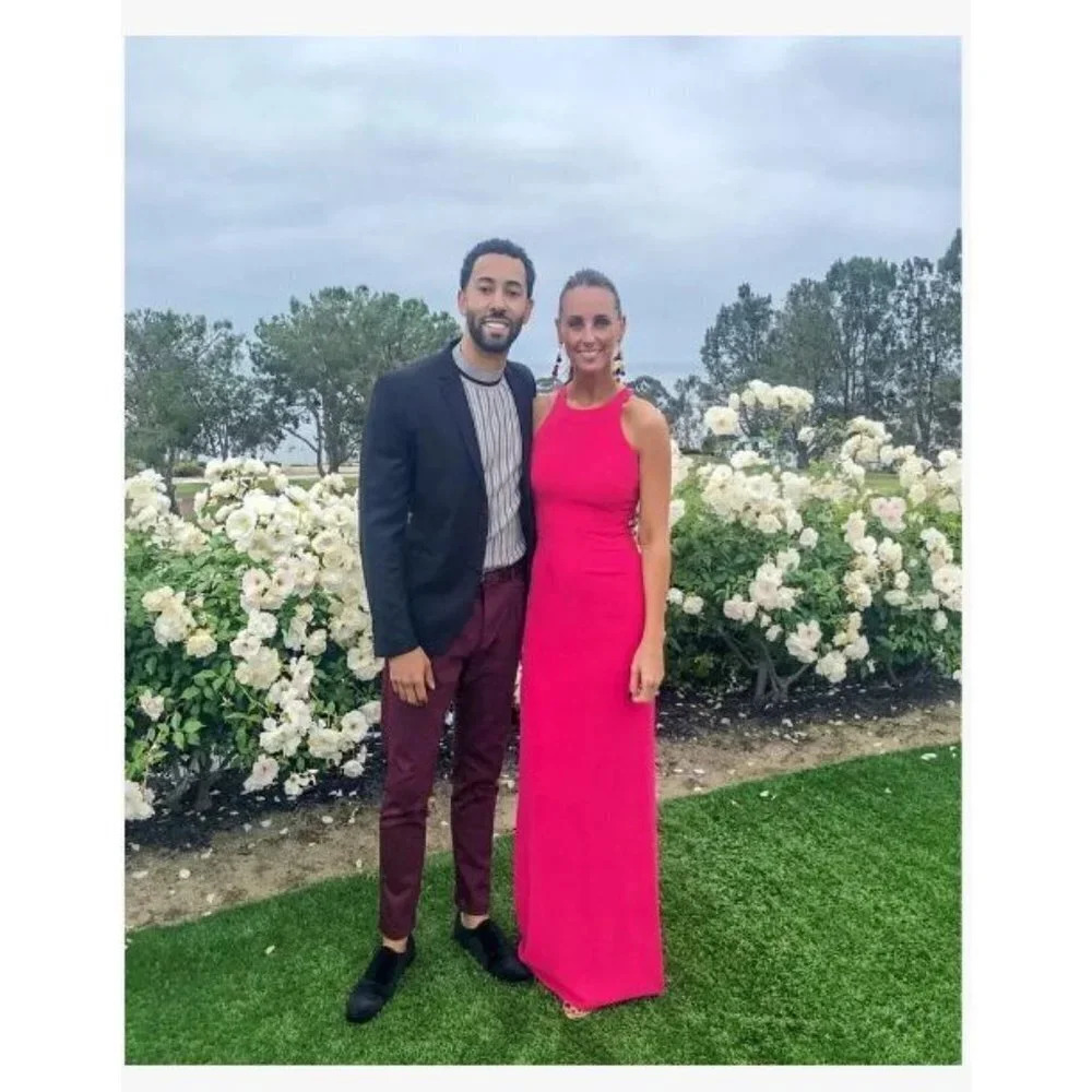 Halston Twist Mesh Insert Gown in Fuchsia 4 Women… - image 10